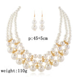 Women’s Pearl Layered Bridal Jewelry Set