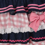 LolitaBall™ – Lace Skater Skirt (Sweet Harajuku Kawaii Denim Skirt)