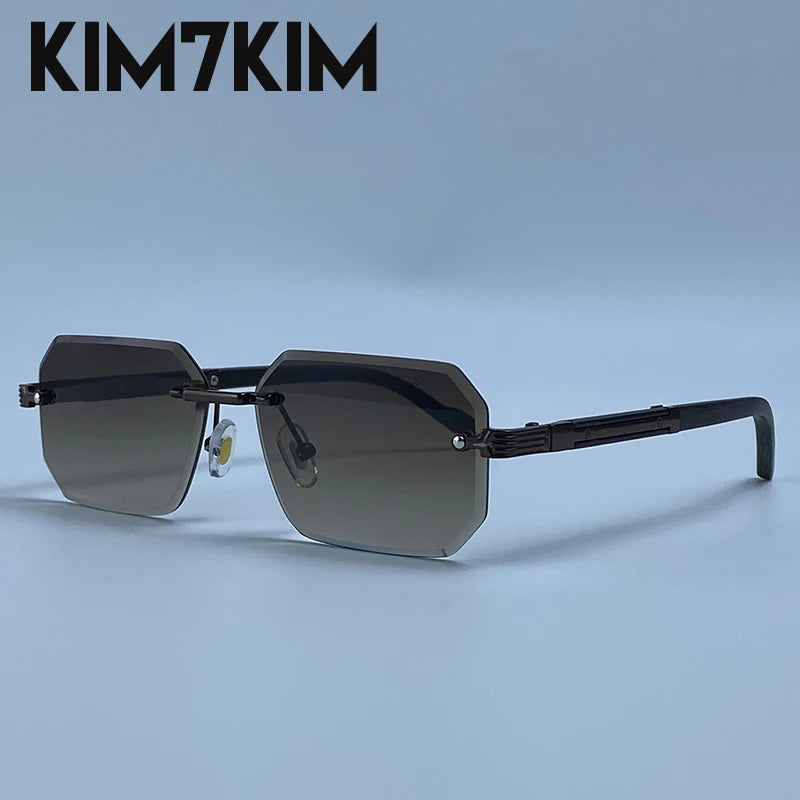 Elite Rimless Rectangle Sunglasses