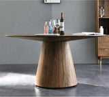 Round Walnut Dining Table