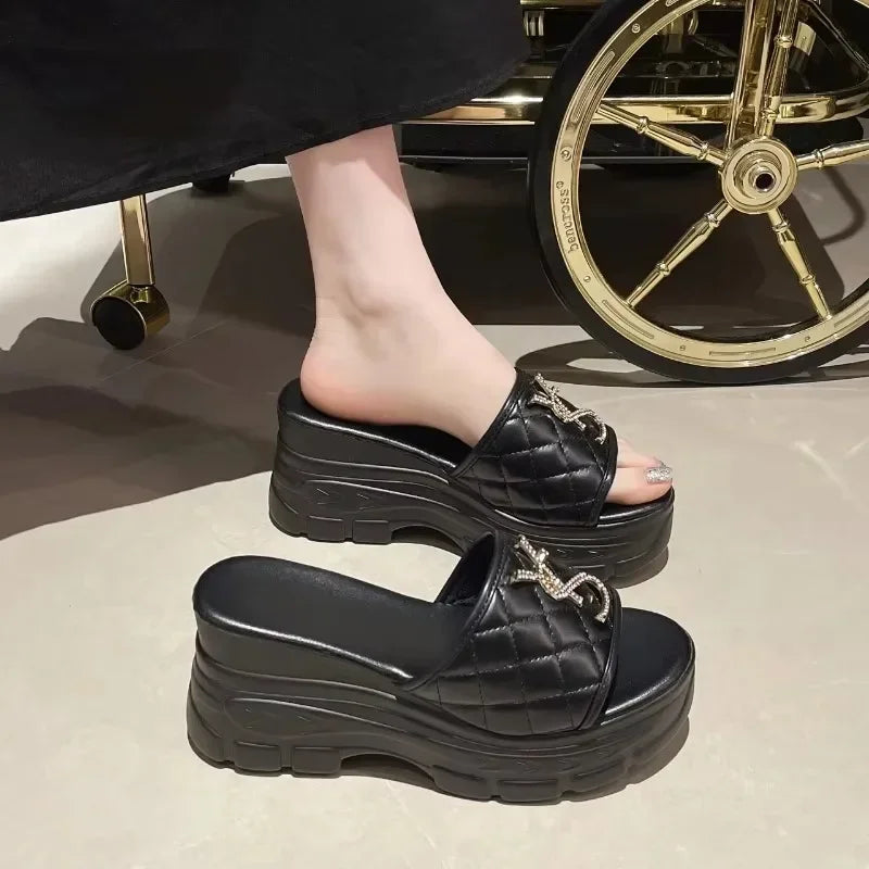 Women Fashion Platform Letter Sandals