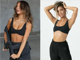 Women Wide Strap Backless Sports Bra