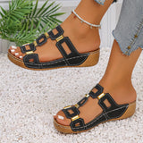 Thick-Soled Wedge Slippers – Large Size 2025