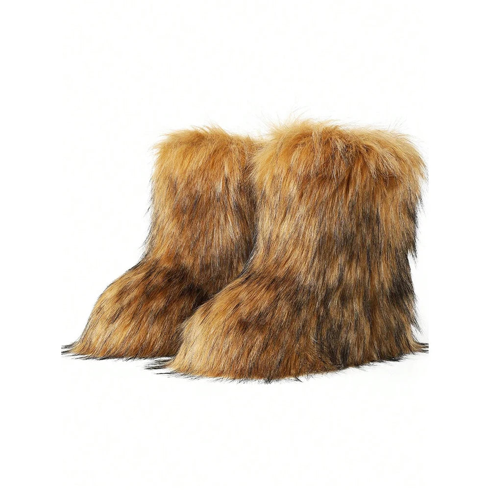Y2K Fur Snow Boots