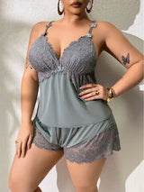 Curvy Grace Satin Set