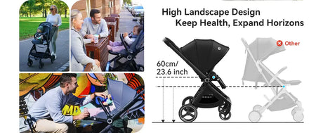 EMU Reversible Baby Stroller with high landscape design, promoting health and expanding horizons for infants.