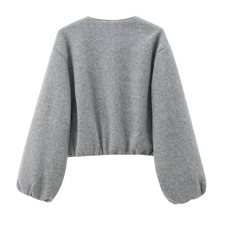 Women Cropped Bomber Jacket