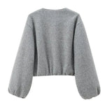 Women Cropped Bomber Jacket