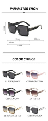 Luxury Oversized Square Sunglasses