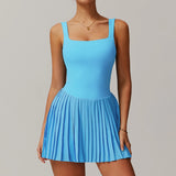 Women Pocket Pleated Sports Jumpsuit