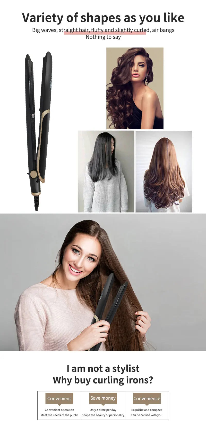 Ultrasonic Infrared Hair Straightener