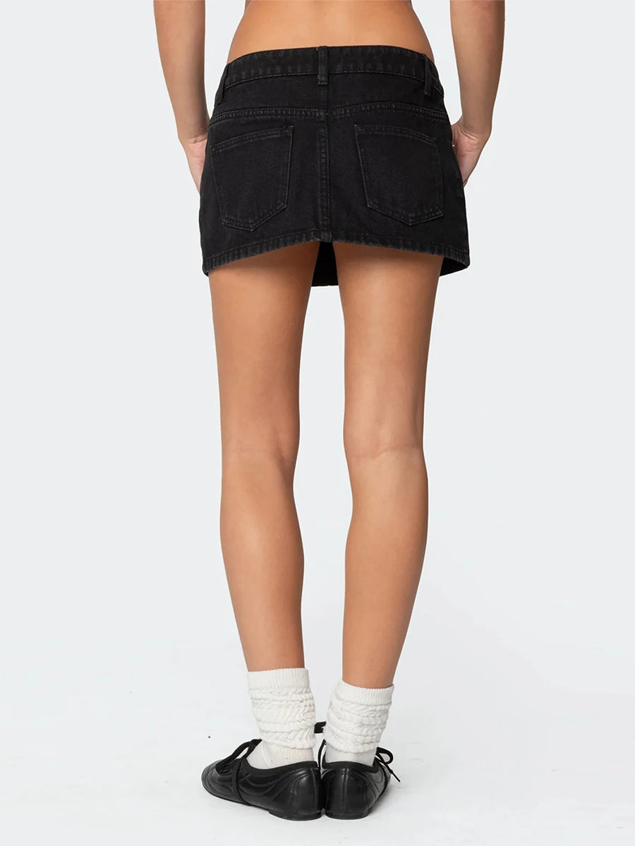 LowKeyMini™ – Y2K Low Rise Mini Skirt (Pockets, Sexy Vintage Fit)