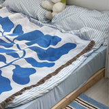 England Blue Sofa Blanket