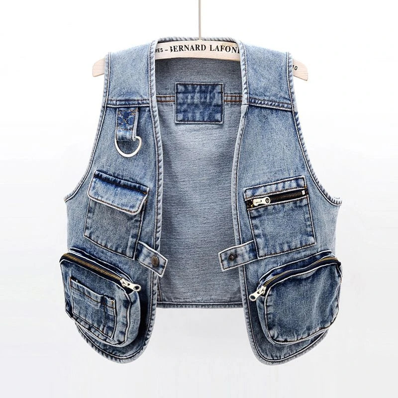 Women’s Jacquard Embroidery Short Denim Jacket