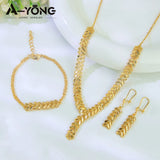 Dubai 21K Gold Plated Bridal Jewelry Set