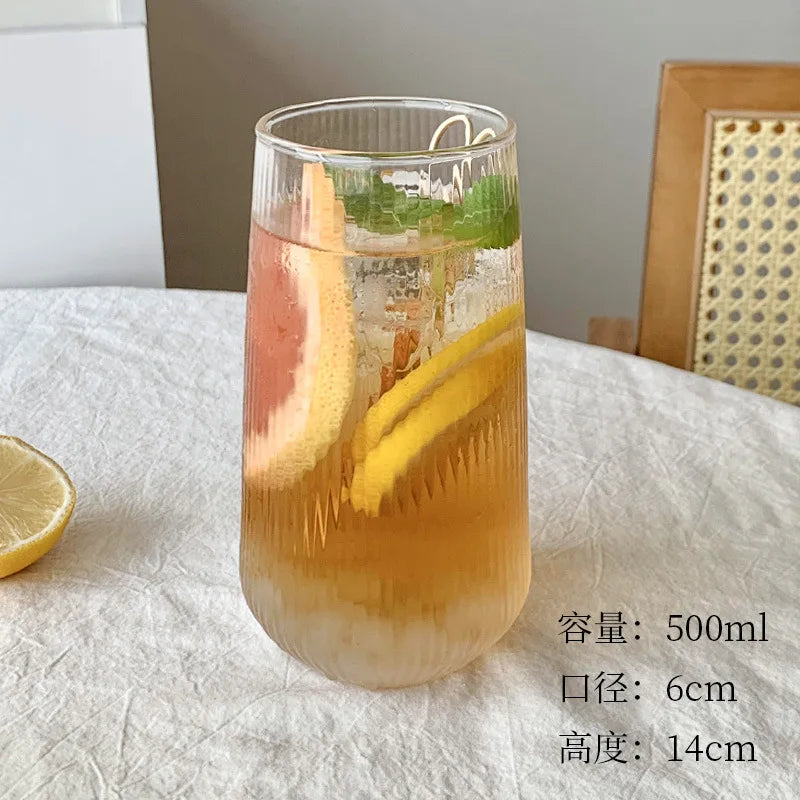 Stripe Glass Cup 500ml