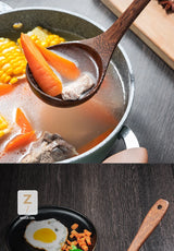 Wooden Handle Non-Stick Kitchen Utensil Set