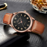 Men’s Luxury Quartz Leather Strap Watch