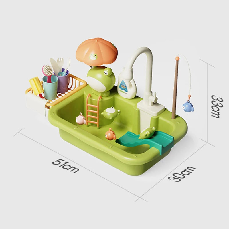 Kids Electric Kitchen Sink Toy