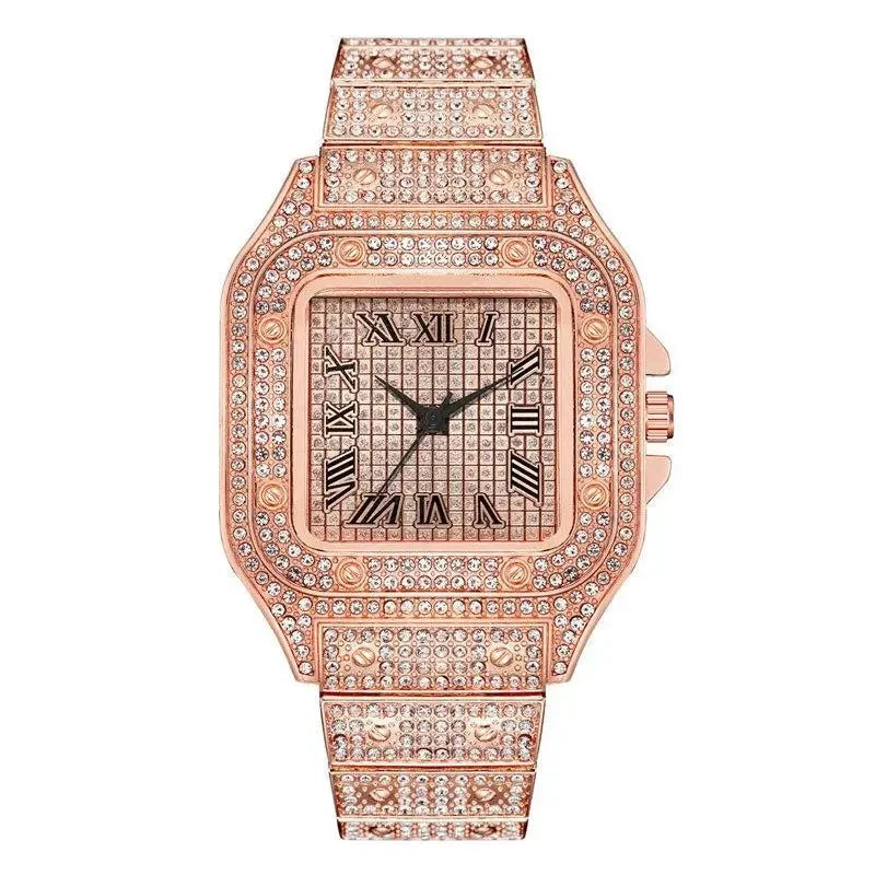 Luxury Rhinestone Gold Unisex Watch