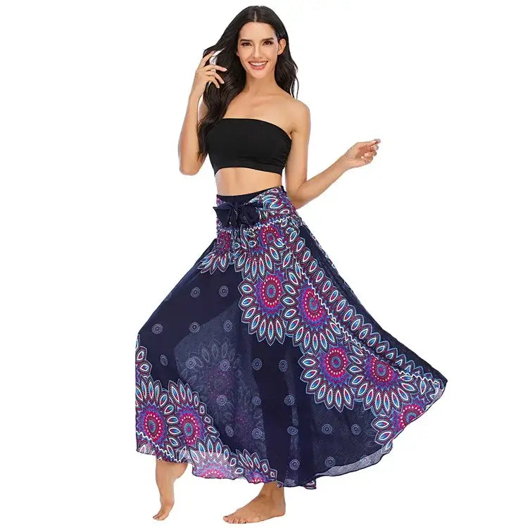 Women Vintage Plaid Button Midi Skirt