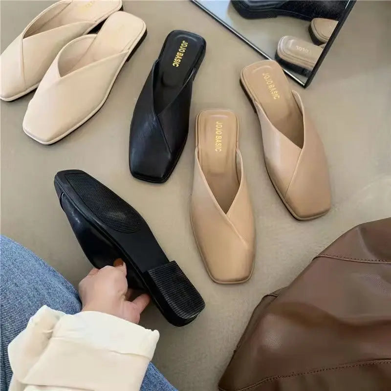 Women’s Leather Flat Mules