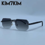 Elite Rimless Rectangle Sunglasses