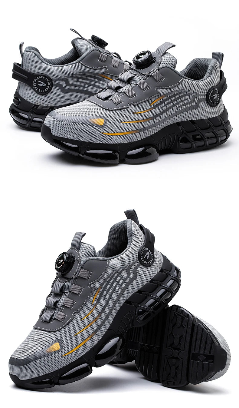 Men Rotating Button Safety Sneakers
