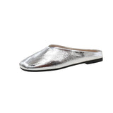 Women Mules Closed Toe Flat Slides