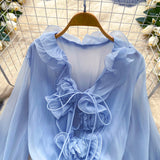 Women's Floral Chiffon Mini Dress