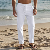 Men Cotton Linen Straight Pants