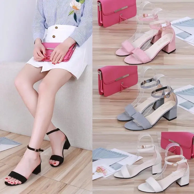 Elegant Low Block Heel Sandals – 2025
