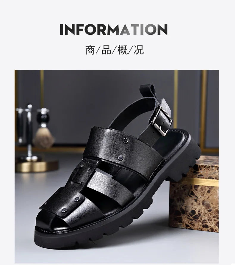 Executive Leather Gladiator Sandals