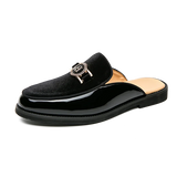 Men’s Black Leather Mules