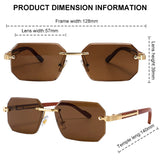 Elite Rimless Rectangle Sunglasses
