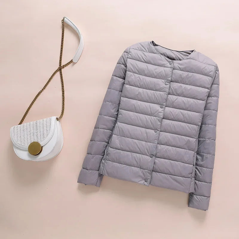 Women's Light Thin Round Neck Jacket