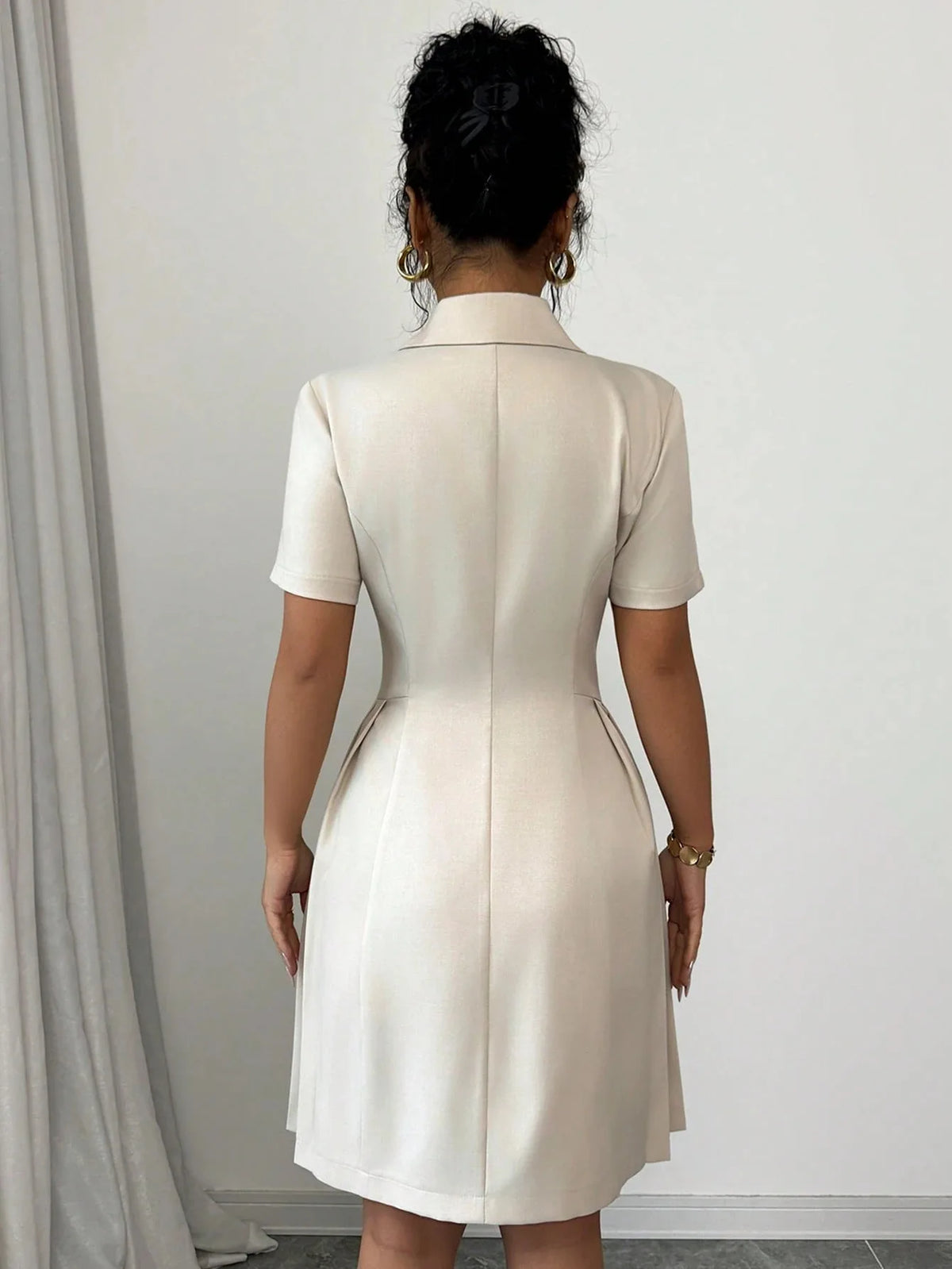 Women's Double Breasted Midi Dress