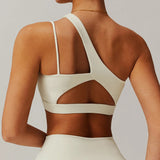 Women Oblique Shoulder Sports Bra