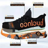 Men Anti-Puncture Reinforced Sole Safety Shoes