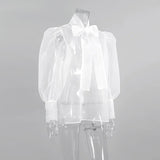 Aurora Organza Bow Blouse
