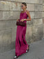 Luxe Satin Backless Maxi Dress