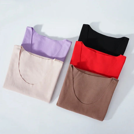 HeatHold™ Thermal Slim Inner Vest in multiple colors: purple, black, red, beige, and brown. Perfect winter undershirt.