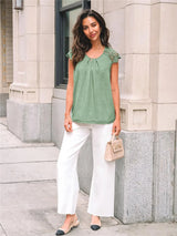 Bella Lace Oversized White Blouse