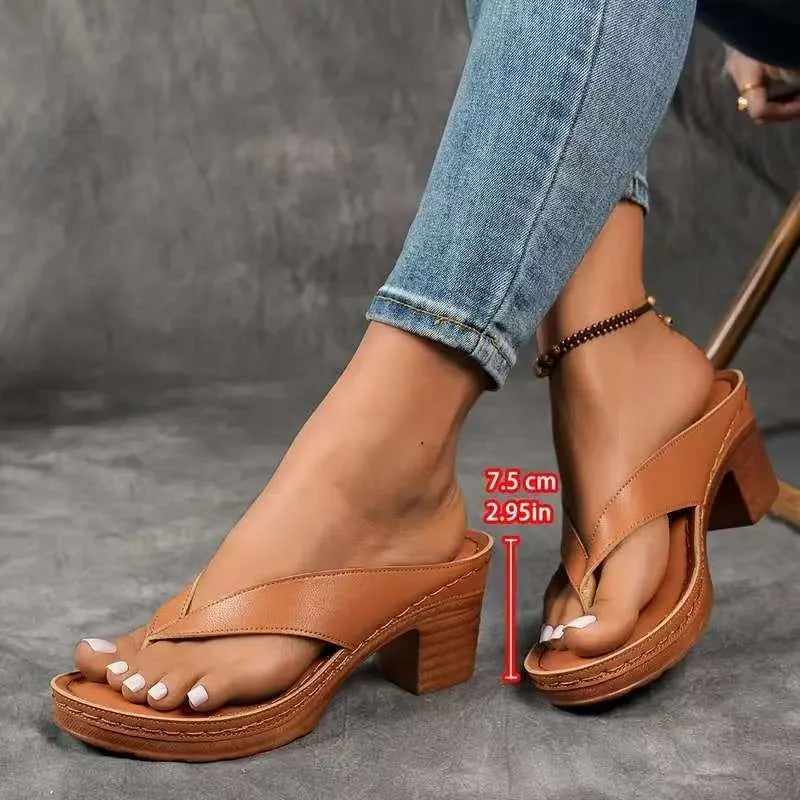 Women Wide Toe Flip Flops