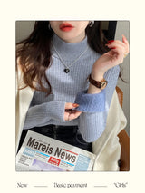 Women's Retro Red Turtleneck Sweater