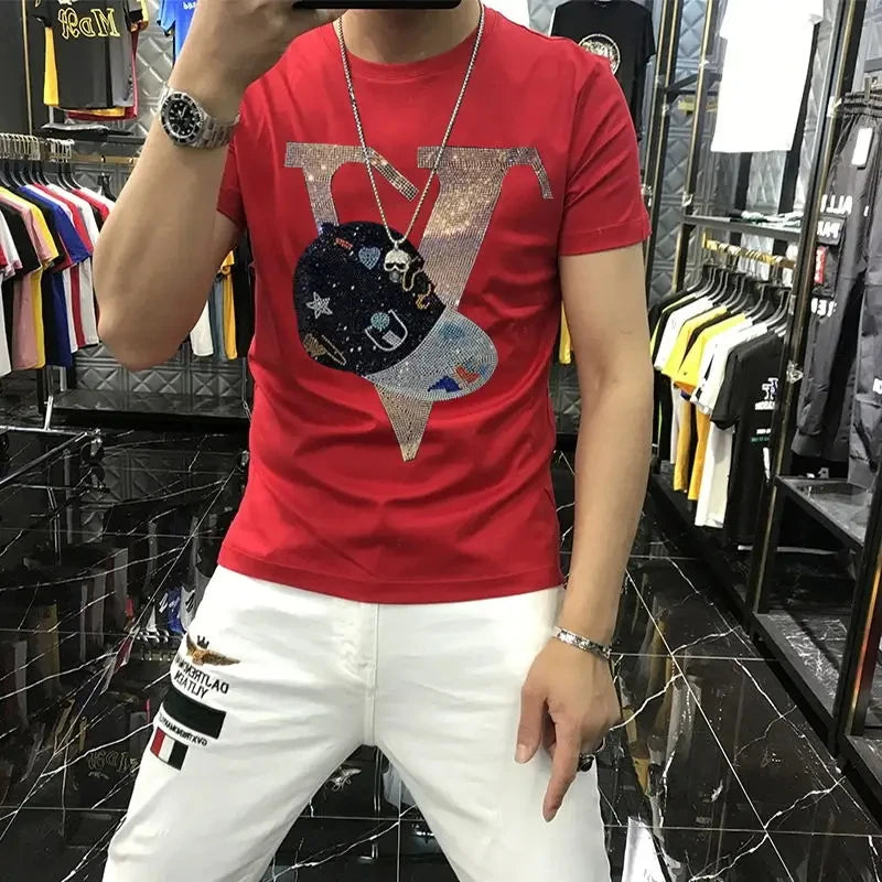 Men's Plus Size Hip-Hop T-Shirt – Cartoon Print