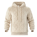 Men Velvet Hooded Pullover Sweater