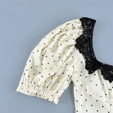 Vintage Charm Polka Dot Blouse