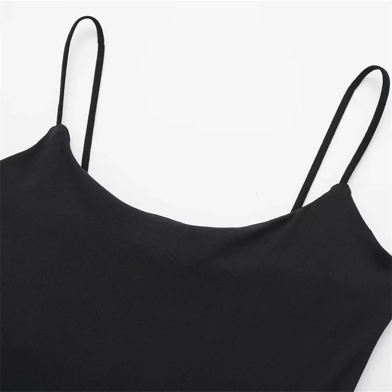 MUJER Sleeveless Backless Women's Bodysuit – Sexy Tight Bodycon Summer Top