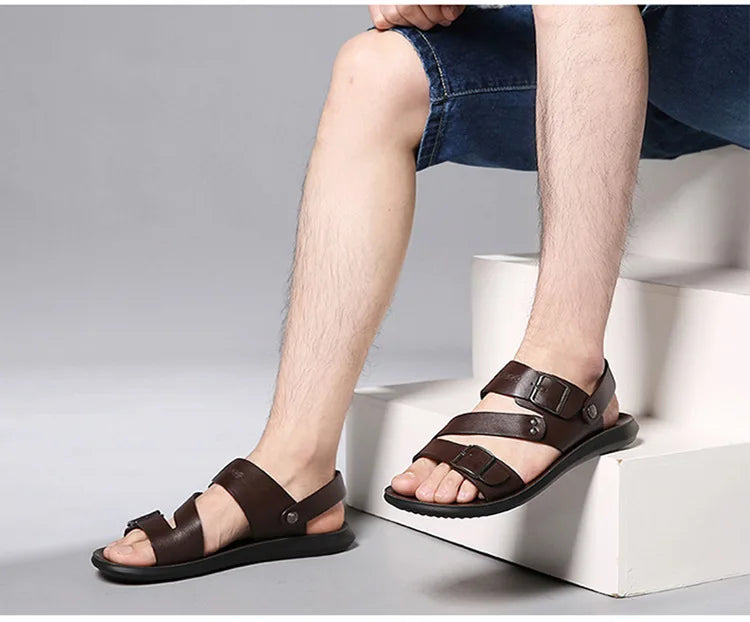 Men Soft Sole Leather Sandals